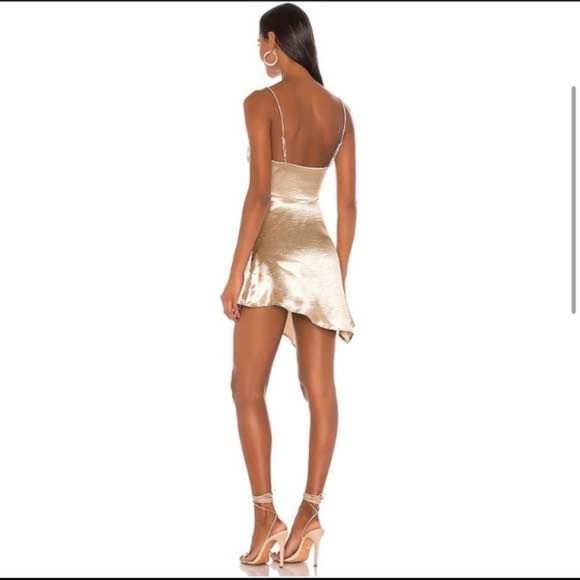 Asymmetrical Satin Dress - Picture 2 of 3